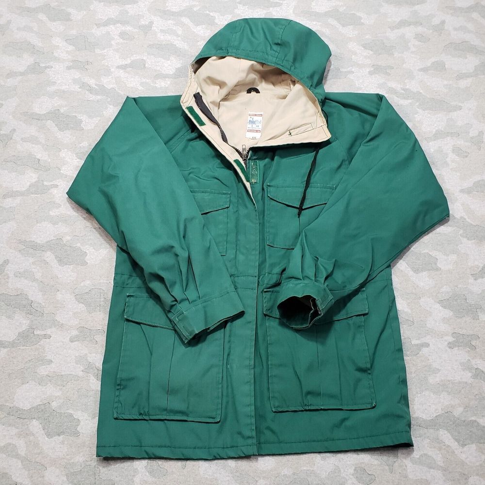 Vintage Frostline Kit Jacket Womens XS Green Zip Up Hooded‎ USA